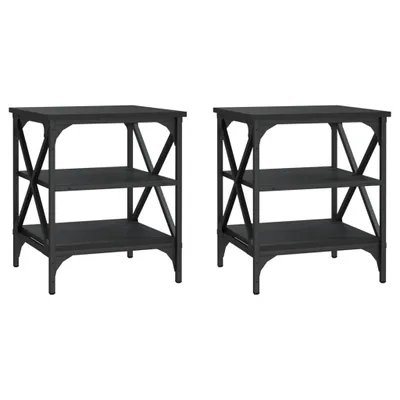 Immagine prodotto di Tavolini 2 pezzi neri 40x42x50 cm in legno