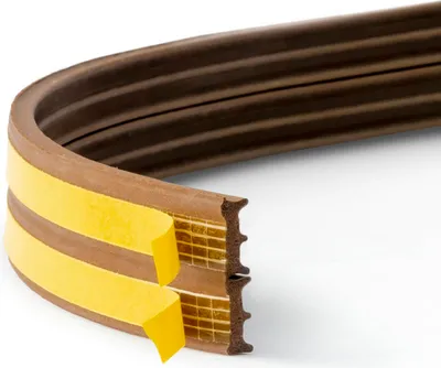 Produktbild von 100m GUMMIDICHTUNG E-Profil BRAUN 9mm selbstklebend Fensterdichtung Türdichtung Gummi Dichtung Dichtungsband Profildichtung