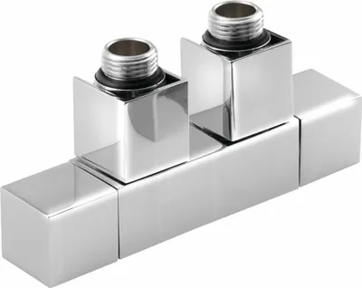 Obrázok produktu pre Kúpeľňová pripojovacia súprava CUBE TWIN pre stredové pripojenie, 50 mm, chróm