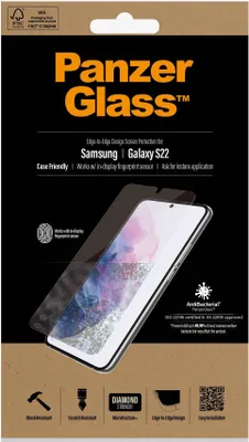 Produktbild von PanzerGlass ® UltraForce1 Samsung Galaxy S22 5G | Displayschutz, Samsung, Samsung - Galaxy S22, Trockene Anwendung, Kratzresistent, Schockresistent, Antibakteriell, Transparent, 1 Stück(e)