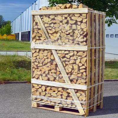 Produktbild von Brennholz Birke | 1,8 Rm | Hartholz | ofenfertig getrocknet & gespalten | 25 cm lang | eine Palette