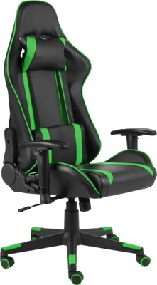 Image de The Living Store Chaise de jeu Pivotante Vert PVC