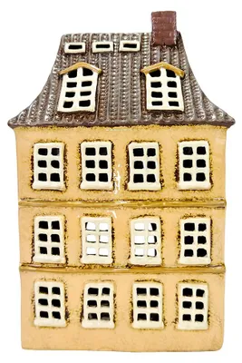 Produktbild von Clayre & Eef Teelichthalter Haus Beige Keramik