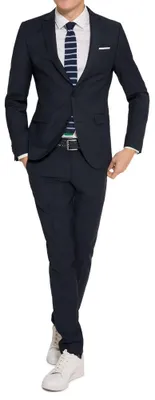 Produktbild von WhiteBros - Slim Fit - Herren Anzug in Schwarz oder Blau, Luigi A/Elio (142000), Farbe:Blau(10), Größe:90