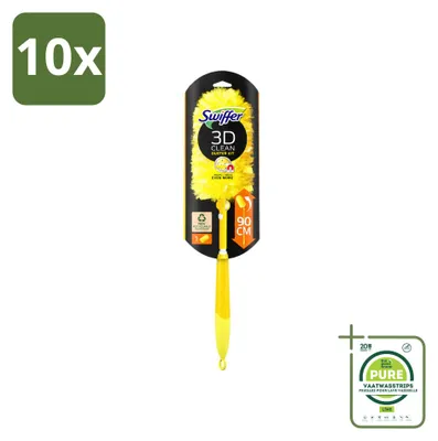 Immagine prodotto di 10 x Spolverino telescopico Swiffer XXL con manico da 90 cm e 1 panno in microfibra - Confezione grande - 10 pezzi