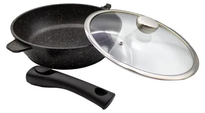 Schmortopf 28 cm, abnehmbarer Griff, für alle Herdarten inkl. Induktion