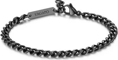 Produktbild von Armbanden   Kettenarmband Sagapò Schwarz   Kollektion Ripple - mann