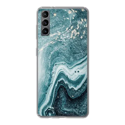 Produktbild von MuchoWow® Handyhülle Schutzhülle Hülle für Samsung Galaxy S21 Plus Naturstein - Glitter - Muster Silikon Softcase Handy Hülle - Handy-Tasche