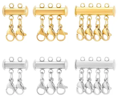 Magnetverschlüsse für Ketten, 6 Stück, Gold/Silber, 1,55-2,45 cm