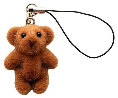 Produktbild von Teddy Teddybär beflockt Handyanhänger Miniblings Handyschmuck Bärchen flauschig braun