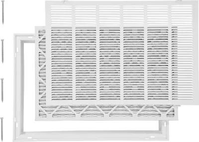 Zdjęcie produktu dla Kratka wentylacyjna VEVOR, odpowiednia do otworu montażowego 75,5x50,5 cm, filtr w zestawie, kratka wywiewna, żaluzja ścienna, kratka powietrza powrotnego wykonana ze stali malowanej proszkowo