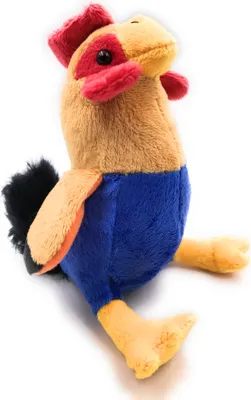 Produktbild von Onwomania Plüschtier Kuscheltier Stoff Tier Hahn Huhn bunt sitzend 20 cm