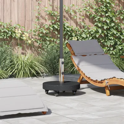 Produktbild von Desgin Schirmständer mit Rädern für Ø38/48mm Stangen in schwarzem Granit, 30 kg, rund - Sonnenschirmständer 42006586