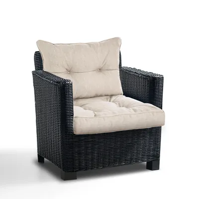 Produktbild von Best Wool Outdoor Loungekissen 2er Set für Rattan Gartenmöbel – Sitzkissen 60x60 und Rückenkissen 60x40 cm 100% Polypropylen wetterfest, Beige