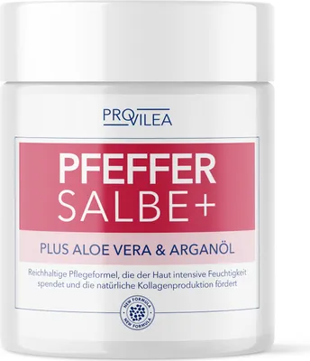 Produktbild von Provilea Pfeffersalbe | Plus Aloe Vera & Arganöl | intensive Feuchtigkeitspflege | 100 ml Inhalt