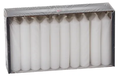 Produktbild von Pyramidenkerzen Weiß 70 x Ø 14 mm, 30 Stück