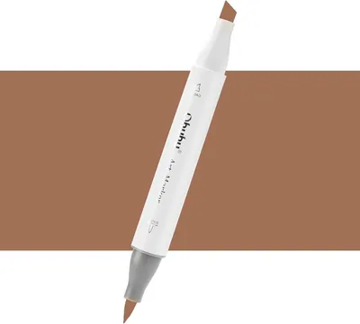 Image de Pinceau et ciseau double face OHUHU, E310 Dark Brown
