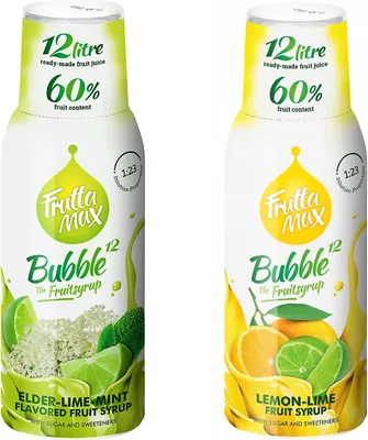 Zdjęcie produktu dla Syrop FruttaMax LIMONKA MIĘTA BEZ 500ml+CYTRYNA LIMONKA 500ml