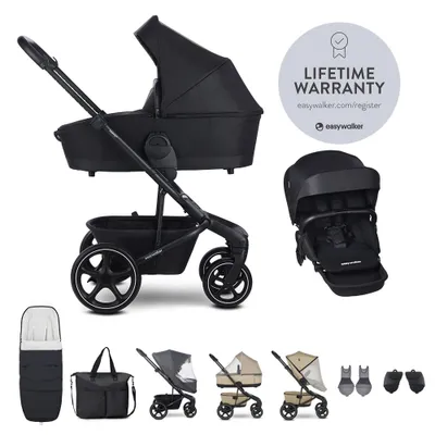 Obrázek produktu pro EASYWALKER Set XXL kočárek kombinovaný Harvey5 Midnight Black s příslušenstvím