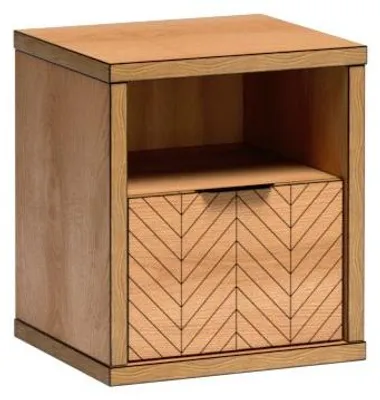 Produktbild von Masseno Nachttisch CARINI Nachtschrank Beistelltisch für Schlafzimmer 47 x 53 x 40,6 cm Eichefarben