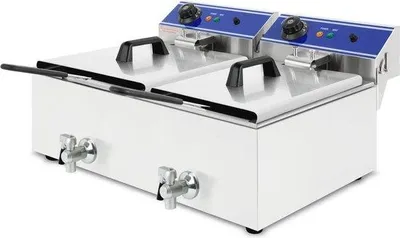 Obrázek produktu pro Elektrická fritéza 2x10 l, nerezová, 6000 W