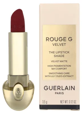 Productafbeelding van Guerlain Rouge G Velvet, Rood, Le Tulipe Noire, 1 kleur, Kleur, Egaliserend, Verzachtend, Volumegevend, Fluweelzacht, Crème