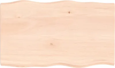 Produktbild von vidaXL Tischplatte 100x60x(2-4) cm Massivholz Unbehandelt Baumkante