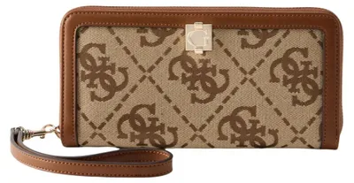 Zdjęcie produktu dla Portfel damski Guess AUDREY LOGO SLG LRG w kolorze beżowym: Rozmiar – UNICA Rozmiar: UNICA