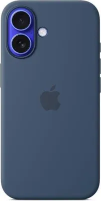 Image de Coque en silicone avec MagSafe pour iPhone 16, Denim
