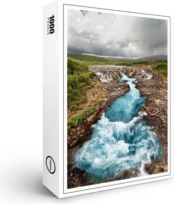 Produktbild von raxxa Premium-Puzzle "Wasserfall in Blautönen", 1000 Teile