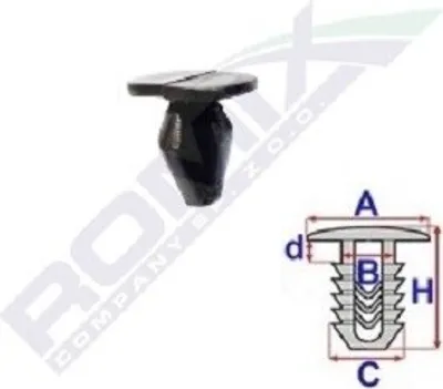 Image de 10x ROMIX C60595 Clip moulure / protection