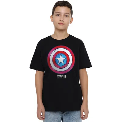 Image de Captain America - T-shirt pour enfants TV2697 (152-158) (Noir)
