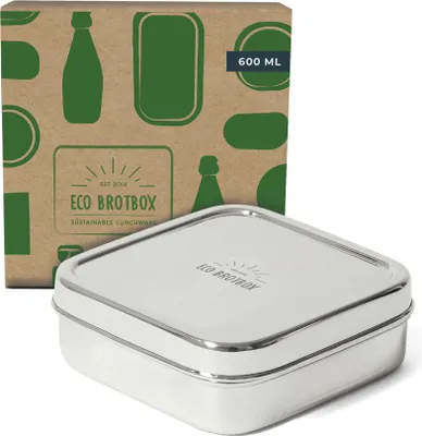 Produktbild von ECO Brotbox - Brotbox Classic - Edelstahl Lunchbox quadratisch