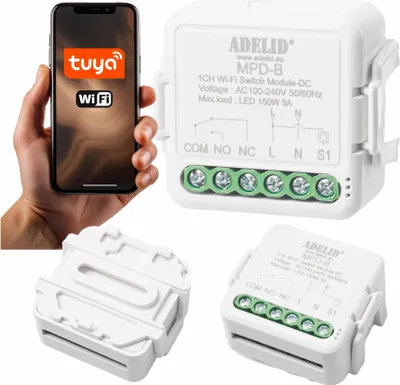 Produktbild von WiFi Mini Smart Spannungfreier Schalter Modul Relais Unterputz Tuya