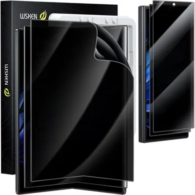 Image de Film de protection d'écran pour Samsung Galaxy Z Fold 7, avec filtre de confidentialité, lot de 2, en TPU et verre trempé 9H, sans bulles, résistant aux rayures, anti-empreintes
