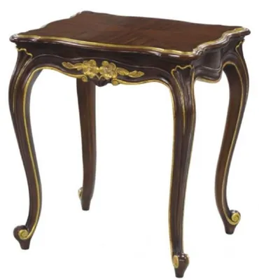 Immagine prodotto di Casa Padrino tavolino barocco marrone scuro/oro 58 x 48 x h. 66 cm - qualità lusso