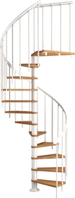 Produktbild von Dolle Spindeltreppe Montreal Eiche/weiß 252-282cm Geschosshöhe Ø120cm