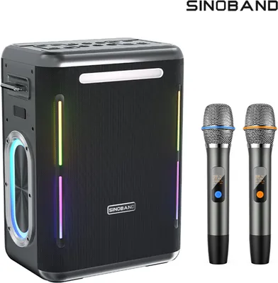 Produktbild von XDOBO Party 1981 Tragbarer kabelloser Lautsprecher mit 2 Mikrofonen, BT5.3 Lautsprecher, Wasserdichte , TWS-Serie, Stereo, HiFi-Sound,AUX,USB,TF-Karte