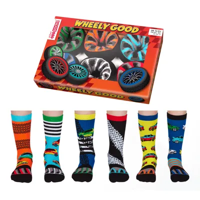 Produktbild von Wheely Good Auto Oddsocks Socken in 30,5-38,5 im 6er Set