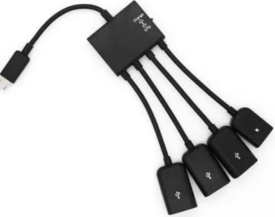 Obrázok produktu pre Univerzálny USB rozbočovač / OTG rozbočovač (4 porty) na prenos dát a nabíjanie