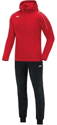 Immagine prodotto di Jako Classico Tuta da ginnastica in poliestere con cappuccio per bambini - Rosso