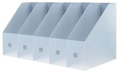 Produktbild von Solidchoice – 5 Stück faltbare Zeitschriftenablagen in Weiß