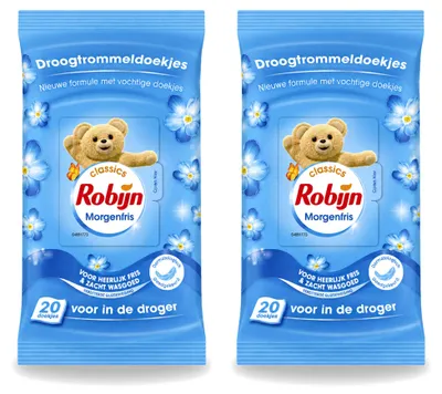 Obrázok produktu pre 2 kusy aviváže Robijn "Morgenfris" do sušičky – výhodný balík
