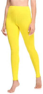 Produktbild von Ladeheid Damen Lange Leggings aus Baumwolle LA40-133 (Gelb, XS)