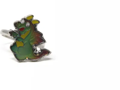 Produktbild von Ring für Kinder - Stimmungsring Drache lila 1,7 Ø