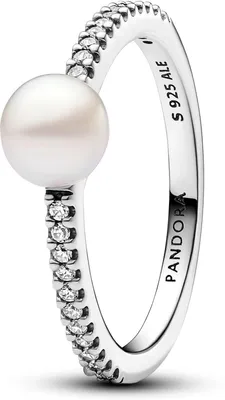 Zdjęcie produktu dla Pandora 193158C01 - Timeless Pearl - Silver - Pierścionek-54 ma rozmiar 17.25