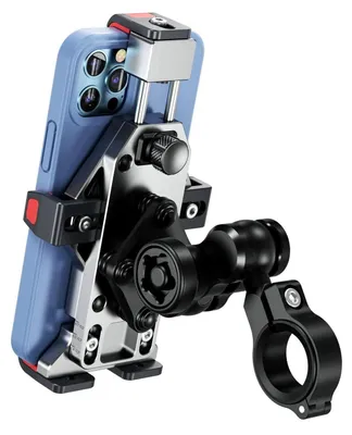 Produktbild von Motorrad Handyhalterung Aluminiumlegierung mit Vibrationsdämpfer, verstellbar, für 4,7-7,2 Zoll Smartphones