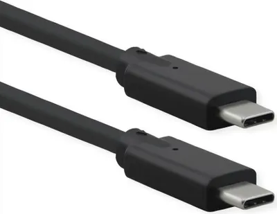 Produktbild von ROLINE USB 3.2 Gen 2x2 Kabel, USB C-C, ST/ST, 4K UHD-1, 20Gbit/s, Emark, 100W, schwarz, 1 m