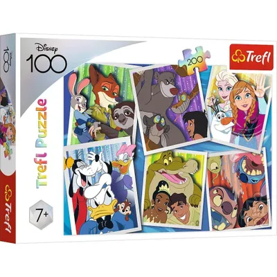 Image de TREFL Puzzle Disney 100 ans : Personnages Disney 200 pièces