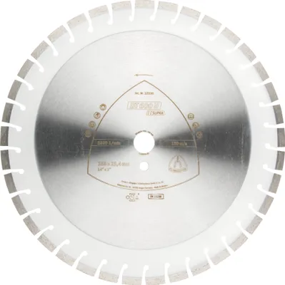 Produktbild von Klingspor DT 600 U Diamanttrennscheiben, 400 x 3,6 x 25,4 mm 43 Segmente 24 x 3,6 x 10 mm, Kurzverzahnung